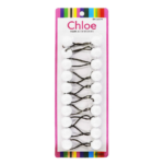 Chloe 10pcs Twin Beads Ponytailers 20mm Transparent - 20mm