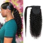 Long Curly Drawstring Clip in Ponytail
