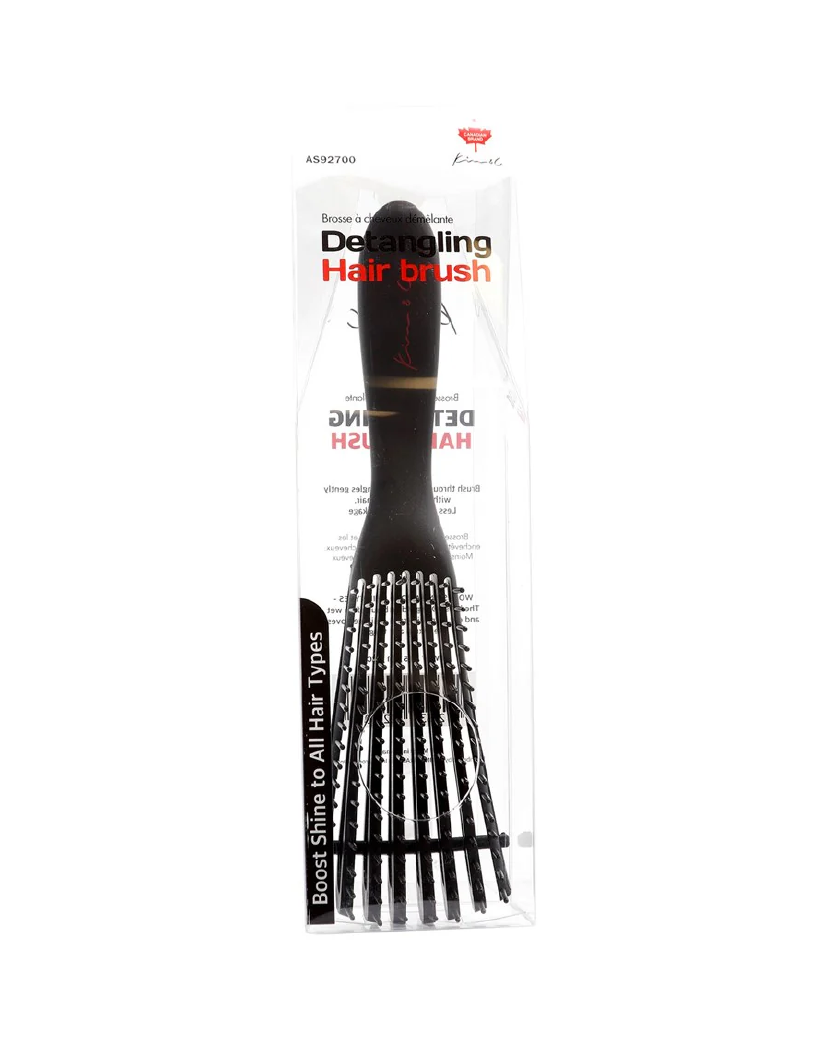 301.png Kim & C 8 Row Vented Detangling Brush - Black - Image 1