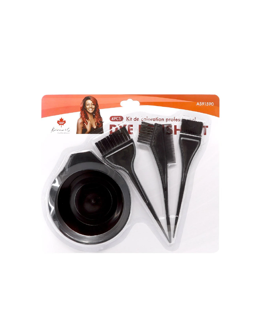 302.png Kim & C 4pcs Dye Brush Kit (Tint Bowl & 3 Dye Brushes) - Image 1