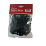 KIM & C 150pcs Large Rubber Bands (1.5inch) - black